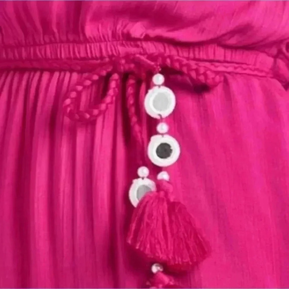 {Venus} Hot Pink Embroidered High-Low Dress Size 12 - Picture 9 of 10
